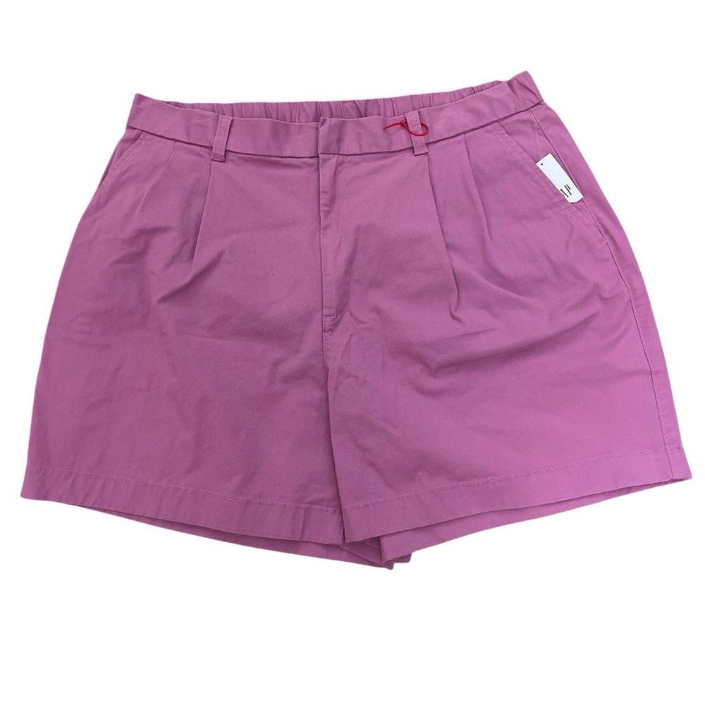 GAP Women's High Pleated Khaki Shorts Purple clover